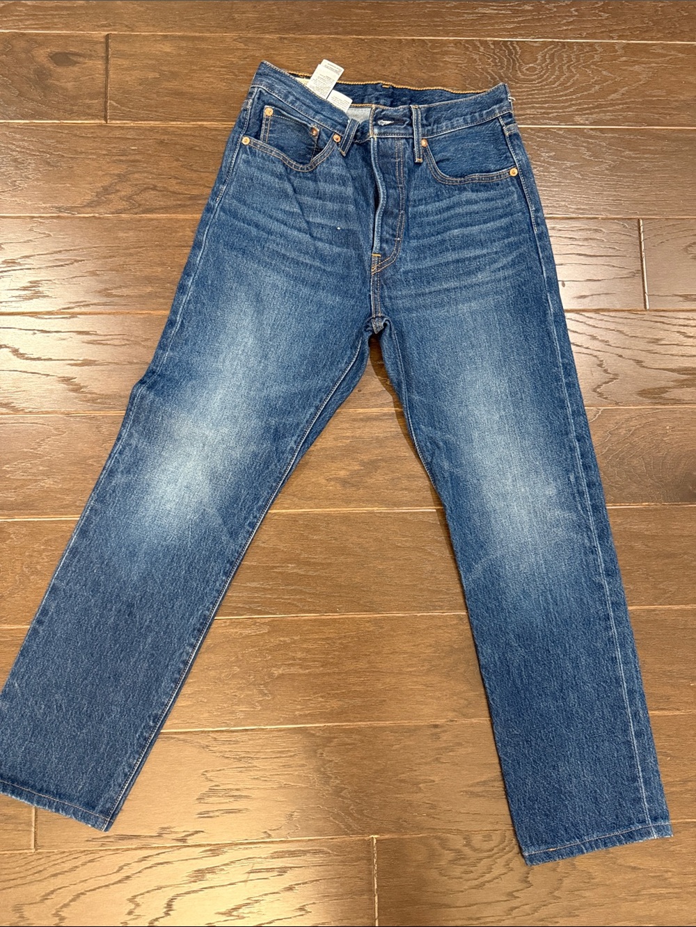 Levi's Premium 501 Original Fit Selvedge Denim Jeans Big E Blue W26 L26
